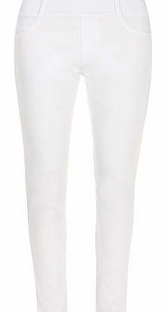 Dorothy Perkins Womens Tall White Eden Capri Jeggings- White