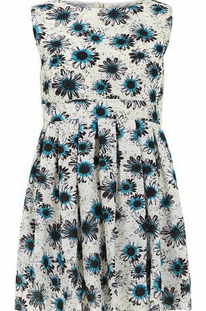 Womens Tenki Cream Daisy Print Dress- Cream