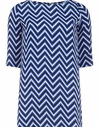 Womens True decadence Blue print swing shift