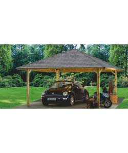 Dorset - Wooden Garden Canopy - Width 408cm