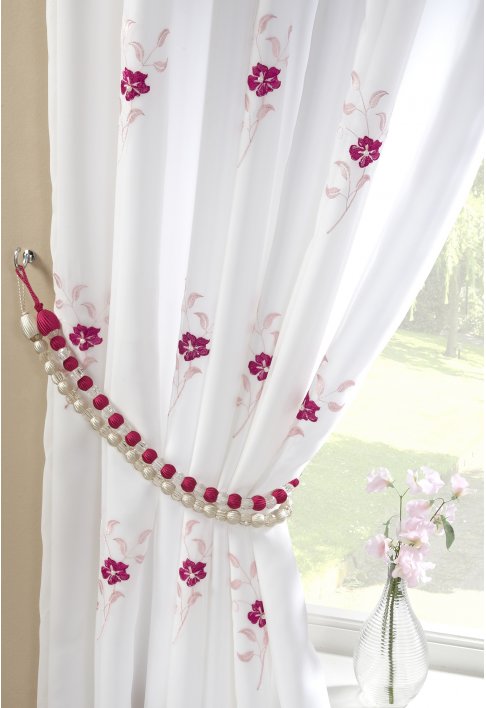 Pink Lined Curtains