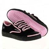 Dunlop Green Flash Velcro Ladies Black/Pink 6.5 UK