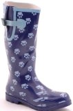 EyeCatchShoes - Wellington Blue Dog Paw Wellies Size 7