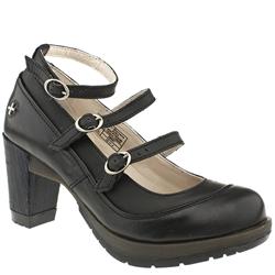 Female Diva Nadia Mary Jane Leather Upper in Black