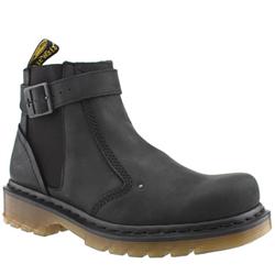 Male Saracen Buckle Biker Leather Upper Casual Boots in Black, Dark Brown