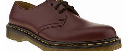 womens dr martens burgundy 1461 shoe flats