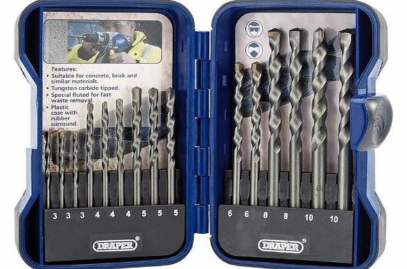 Draper 18550 Masonry Drill Bit Set (15 Pieces)