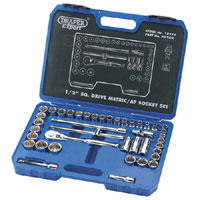 42 Piece 1/2andquot Square Drive Combined Socket Set