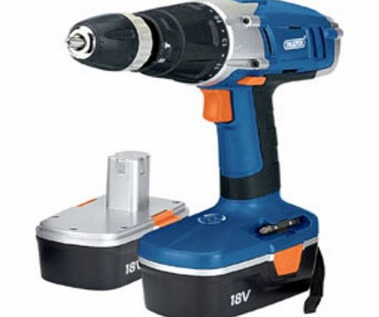  18V CORDLESS HAMMER DRILL KIT WITH TWO BATTERIES(DRAPER CDH182V2)