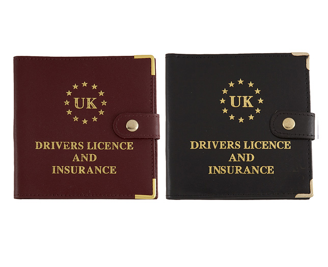 Licence Wallet Black and Burgundy