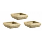 Square Palm Leaf Baskets (Set of 3)