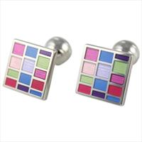 Honesty Asymetric Harlequin Cufflinks by