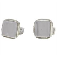 Silver Vincenzo Crystal Cufflinks by