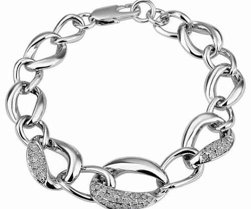 Fashion jewellery 18ct white gold plated,plating platinum Bracelet,nickel free,Swarovski Crystal