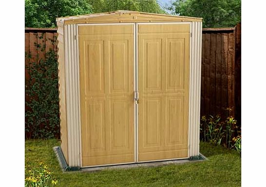 Duramax YardMate Woodgrain Apex Plastic Shed -