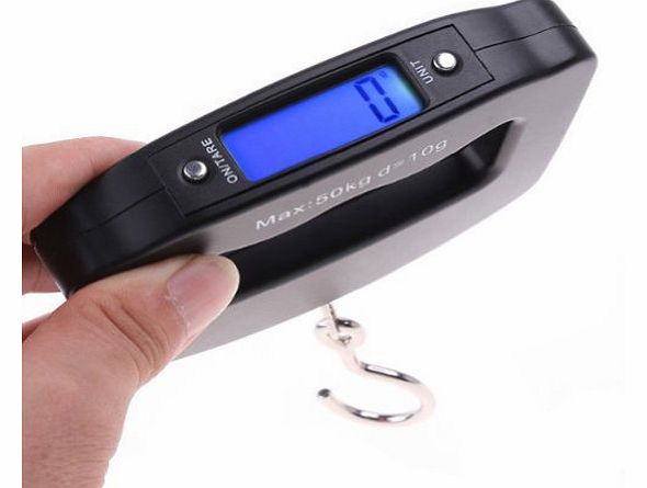 50kg*10g Mini Digital Hanging Luggage Fishing Scale