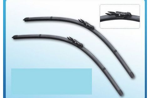 Twin Pack CITROEN C4 2004-2009 AERO Flat Wiper Blades 24-28 Pinch Tab Fitment