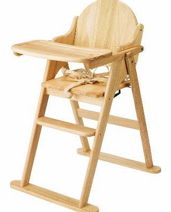 East Coast Natural All Wood Folding Highchair