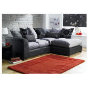 right hand facing corner sofa, black &