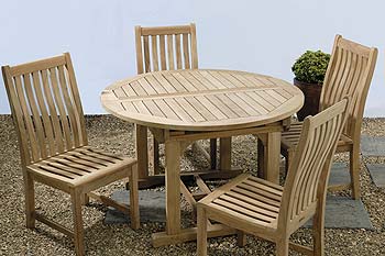 Eastward Limited Suffolk Teak Round Extending Table (GF012)