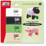 Farm Animals making Kit clay type Fimo Soft