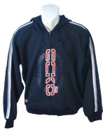 Selecta Zipped Hooded Sweat Navy Size Large