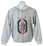 Selecta Zipped Hooded Sweat Stone Size Large