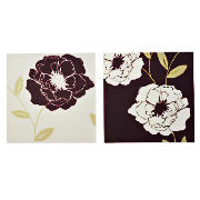 Floral Canvas Set of 2 30x30cm each