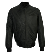 Black Gamblin Hardy Skull Leather Jacket