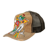 Brown Love Cross Cap