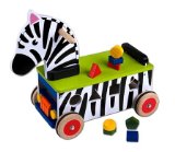 BIGJIGS Shape Sorter Zebra Ride