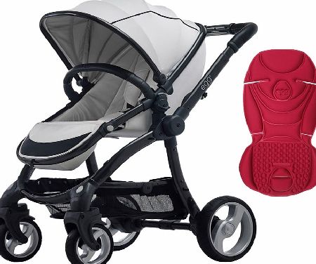 egg Stroller Gunmetal/Arctic White With Chilli