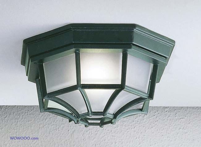 Laterna 7 green ceiling light