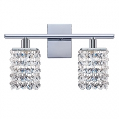 Eglo Lighting Pyton Chrome and Crystal Double Wall Light