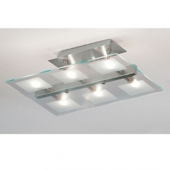 Yola Rectangular Glass Ceiling Light