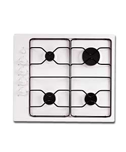 White 4 Burner Gas Hob