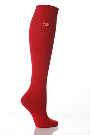 Ladies 1 Pair Elle Plain Angora Knee High Socks In 6 Colours Light Pink