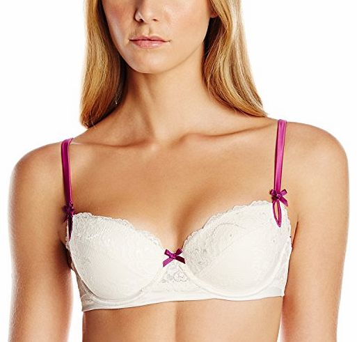 Womens Exotic Plume Balcony Everyday Bra, (Dew/Hollyhock), 36DD