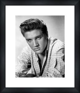 PRESLEY Close Up - Custom Framed Print Framed Music Prints and Poster