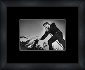 PRESLEY On Stage - Black - Custom Framed Print Framed Music Prints and Poster