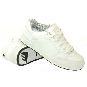 Mens Emerica Heritic 3 Shoe. White White Black