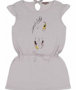 Horse T-shirt Dress Mid grey `2 years