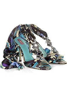 Emilio Pucci Scarf Tie Sandals