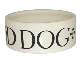 Black Toast Dog Bowl