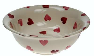 Pink Hearts Cereal Bowl