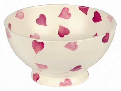 Pink Hearts French Bowl