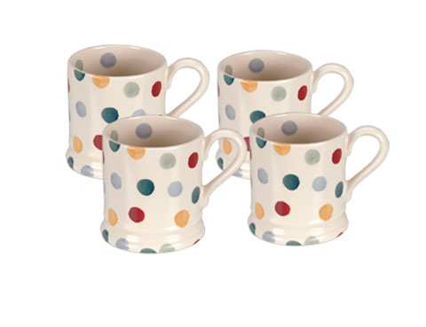 Polka Dot Boxed Set of 4 Half