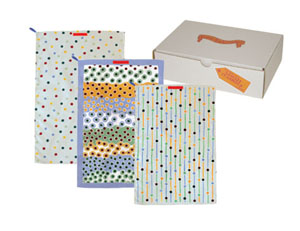 Polka Dot Set of Three Tea Towels