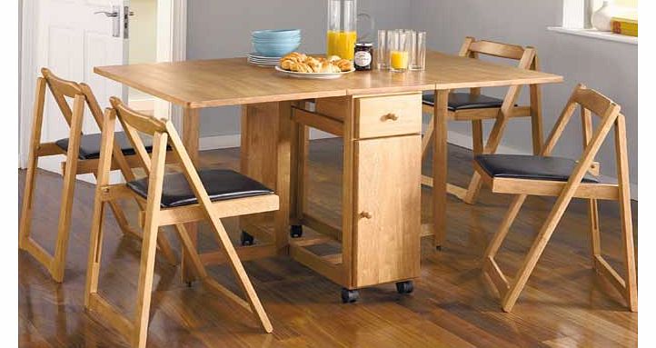 Rectangular Table and 4 Folding Chairs -