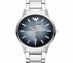 Emporio Armani Mens Renato Silver Steel Bracelet